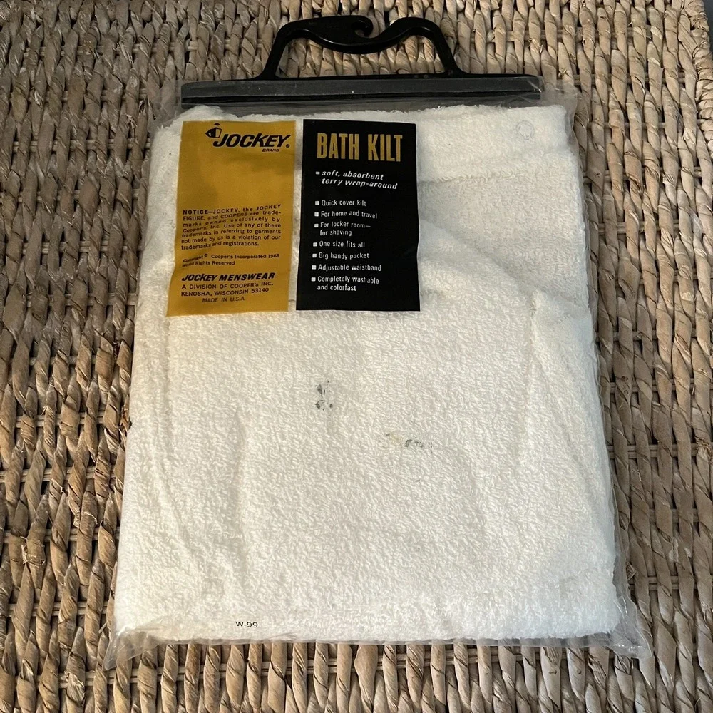 NOS VTG JOCKEY BATH KILT Shower Wrap Towel Bath Spa‎ Pool 60s 70s Gag Gift Funny